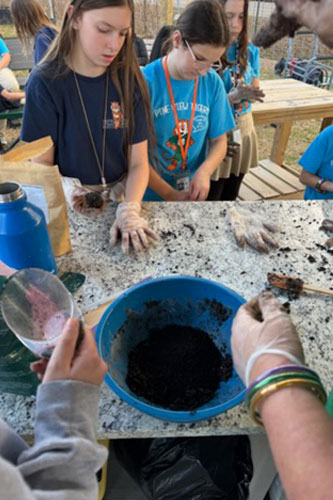 4-H making seed bombs