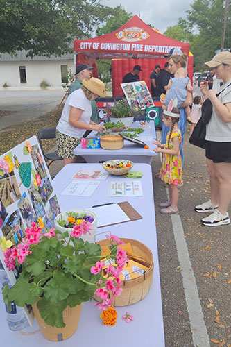 school kids in garden