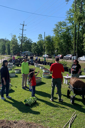 photo of planting/harvesting in garden